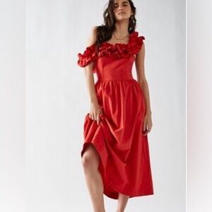 Free People Ruffle It Up Midi Dress